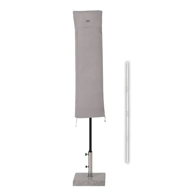 Produktbild von Sekey Sonnenschirm-Schutzhülle für 300 x 150cm, 460 x 270cm Doppelsonnenschirm, mit Stab und Reißverschluss, Hellgrau