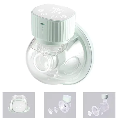 Obrázek produktu pro Kikkaboo elektrická odsávačka mateřského mléka Noa 150 ml láhev dotykový displej paměťová funkce světle zelená