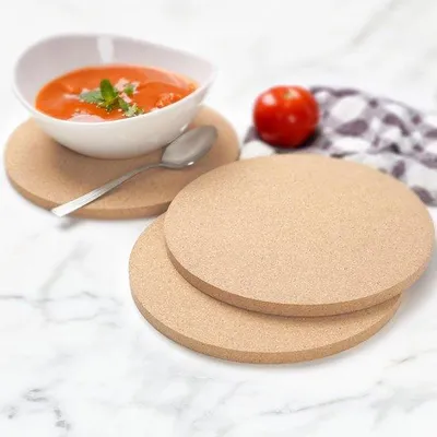 Obrázek produktu pro Kurkonderzetters, 20 cm, balení po 6 kusech, silné a velké podložky, tepelně odolné a savé, na hrnce, pánve, talíře, multifunkční podložky, pro
