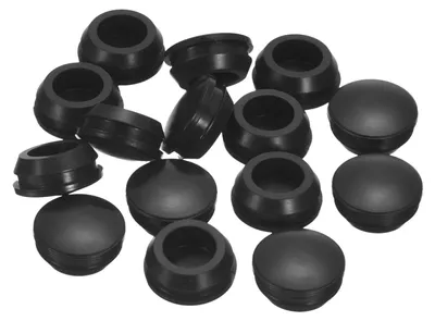 Silikonstopfen 18 Stück, rund, für Löcher 14-15 mm, schwarz