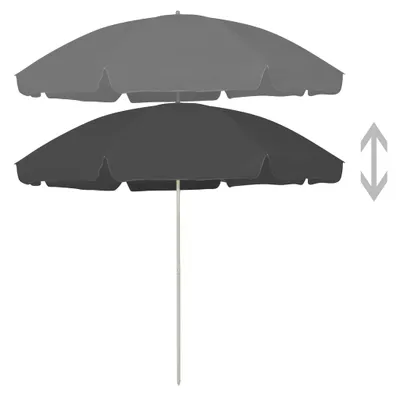 Zdjęcie produktu dla vidaXL Parasol plażowy antracytowy 300 cm