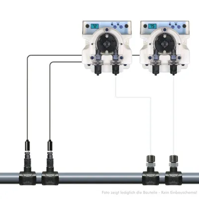 Produktbild von GT PoolNova PH + REDOX (Chlor) automatische Dosieranlage Mess- und Regelsystem ohne Anbohrschelle ohne Bypass inkl. Zubehör - NEU in 2026