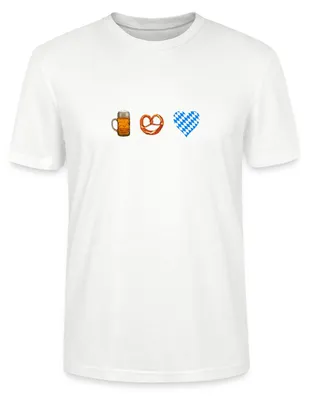 Produktbild von Spreadshirt Bier Und Breze Bayern Volksfest Uni Bio T-Shirt, M, Weiß