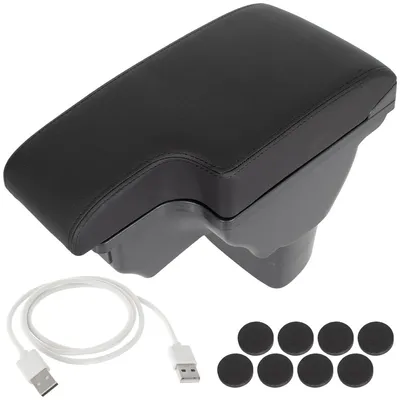 Produktbild von Mittelarmlehne Armlehne Leder schwarz komplett SET für Nissan Juke 2010-2019