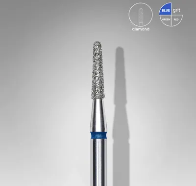 Produktbild von Staleks Diamantfräser, Kegelstumpf, blau, 1,8/8 mm