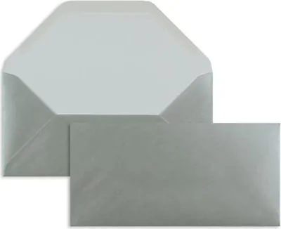 Produktbild von Briefumschläge DINlang 100g/qm gummiert VE=100 Stück silber