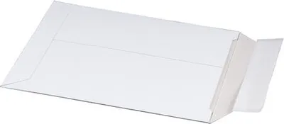 Produktbild von 100x Vollpappe-Versandtasche 167x240mm stabile Vollpappe Selbstklebeverschluss A5 weiß