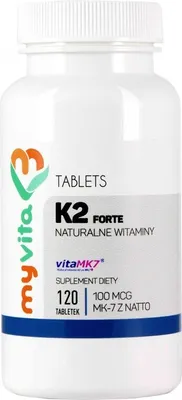 Produktbild von MyVita Poland Vitamin K2 MK-7 with Natto 100mcg 120 Tablets