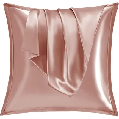 Immagine prodotto di Set di 2 federe in raso, 60x60 cm, con cerniera, color rosa oro