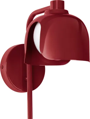 Zdjęcie produktu dla Kinkiet OSRAM Decor Corolle Wall, czerwone metalowe szkło, gniazdo G9, kabel tekstylny, styl retro