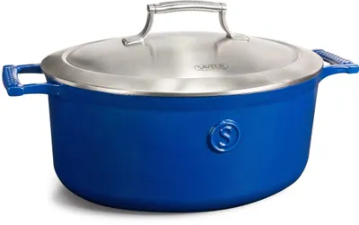 Produktbild von Saveur Selects - Voyage Ovale Kasserolle - Ø30 cm - Gusseisen - PFAS-frei - Induktion - Classic Blue
