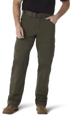 Immagine prodotto di Pantaloni da lavoro Wrangler Riggs, modello Ranger, in tessuto ripstop, per uomo, colore verde (Loden), taglia 42W