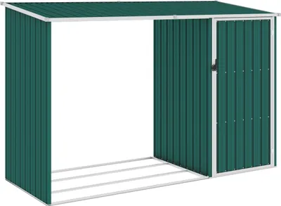 Produktbild von "2026 MODERNE" Garten Brennholzlager Grün 245x98x159 cm Verzinkter Stahl - Mülltonnenboxen CC7919861