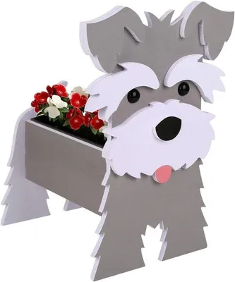 Produktbild von Hundekorb - Tierpflanzer - Mit Entwässerung - 36 x 27 cm - Schnauzerpflanzerkorb