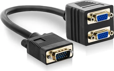 Produktbild von deleyCON MK701, VGA (D-Sub), 2 x VGA (D-Sub), Männlich, Weiblich, Schwarz, Gerade