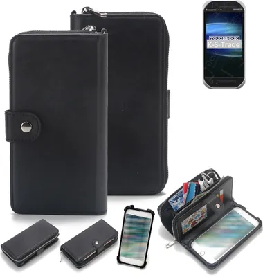 Produktbild von K-S-Trade 2in1 Handyhülle Schutzhülle kompatibel mit Panasonic Toughbook FZ-T1  & Portemonnee Cover Handy Hülle Case Etui Geldbörse Wallet