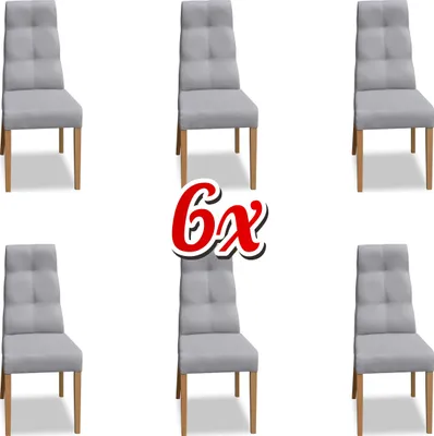 Obrázok produktu pre Esszimmer Stuhl Garnitur Sessel Polster Design 6x Stühle Gruppe Set Lehnstuhl