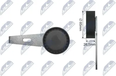 Produktbild von NTY RNK-FT-022 Spannrolle Keilrippenriemen 85mm für FIAT DUCATO Pritsche/Fahrgestell (230) DUCATO Bus (230) DUCATO Kasten (230L) für CITROËN