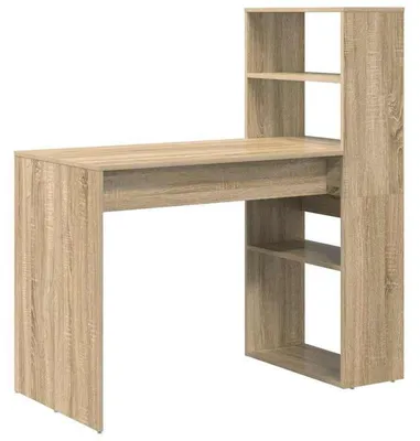 Immagine prodotto di Scrivania – Tavolo per computer – Scrivania per l'ufficio in legno effetto Sonoma, 113x54x120 cm