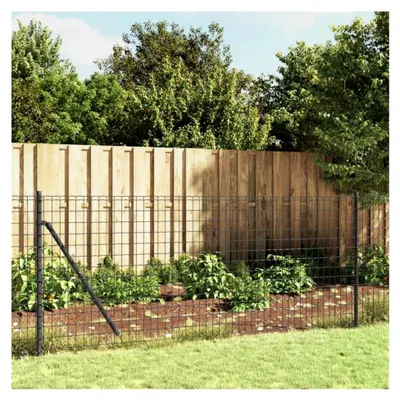 Produktbild von Maschendrahtzaun Set mit Einschlaghülsen 1 x 25 m Anthrazit