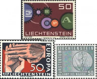 Produktbild von Briefmarken Liechtenstein 1961 Mi 414,418,419 (kompl.Ausg.) postfrisch Sondermarken