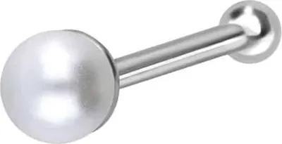 Produktbild von Nasenpiercing, Nasenstecker 925er Silber Nasenstecker Pin SYNTHETISCHE PERLE