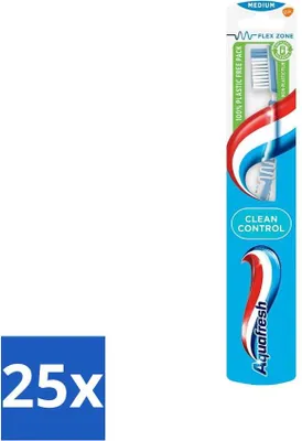 Immagine prodotto di Spazzolino Aquafresh Clean Control Medium - confezione risparmio - 25 pezzi