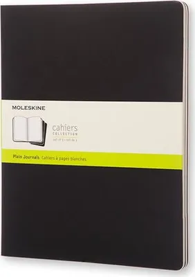 Zdjęcie produktu dla Moleskine Cahier Extra Large blanko schwarz. 3er Pack