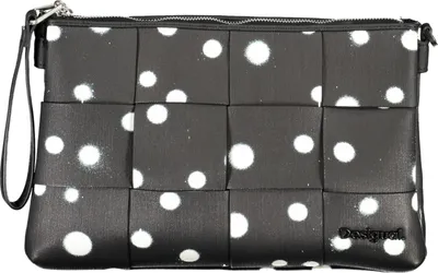 Produktbild von Elegante Schwarze Damenhandtasche mit Gepunktetem Design und Kettenriemen