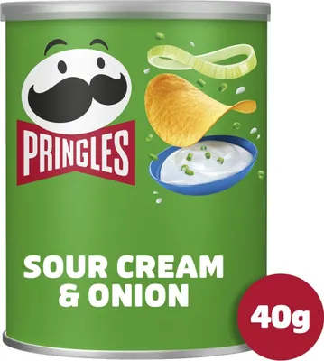 Produktbild von Pringles - Chips, 40g, saure Sahne, Zwiebel