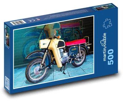 Zdjęcie produktu dla Puzzle 500 Stylowy Retro Motocykl - martinpuzzle