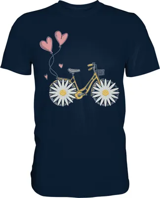 Produktbild von Gänseblümchen Fahrrad Garten Shirt Gänseblumen Gärtner – Navy / M