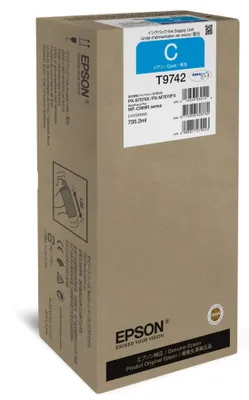 Produktbild von Epson T9742 - 735.2 ml - Größe XXL - Cyan - original - Tintenpatrone - für WorkForce Pro WF-C869R, WF-C869RD3TWFC, WF-C869RDTWF, WF-C869RDTWFC