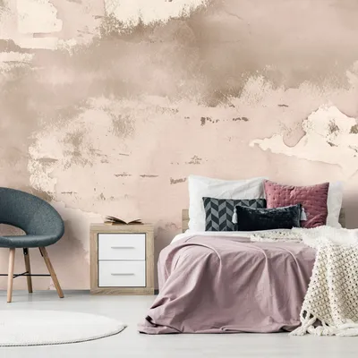 Produktbild von Vlies Fototapete Betonoptik 400x280 cm Tapeten Wandtapete XXL Abstrakt SteinWand Farbflecken beige a-A-10180-a-a