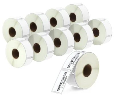 Image de 10 rouleaux d'étiquettes autocollantes pour Dymo, format 19 mm x 51 mm