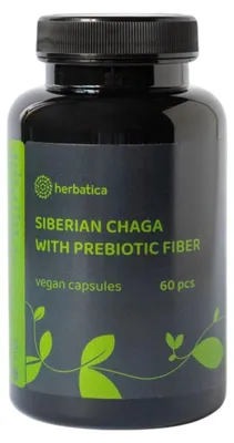 Obrázok produktu pre Čaga sibírska - 60 vegánskych kapsúl s INULÍNOM - Herbatica