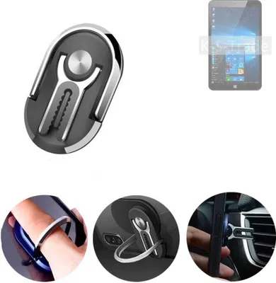 Produktbild von K-S-Trade 3in1 Smartphone-Ring Handy-Ring kompatibel mit Blackview  Fingerhalterung  Handyring Tischständer Lüftungsgitter-Halterung Tisch Ständer