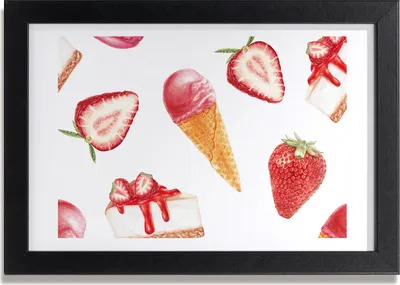 Produktbild von Bild 30x20 MDF-Rahmen, Wandkunst Dessert