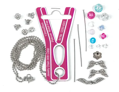 Produktbild von Weihnachts-Bastelset für Perlen-Schutzengel, 3er-Set, mit Prismenstift