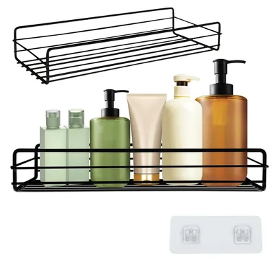 Produktbild von TRANKIELO® – Duschablage ohne Bohren – Badezimmer-Organizer – Aus Edelstahl und wasserdicht – Platzsparendes Design