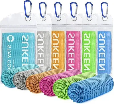 Obrázek produktu pro Chladicí ručník, sada 6 ks, na krk, z mikrovlákna, sportovní