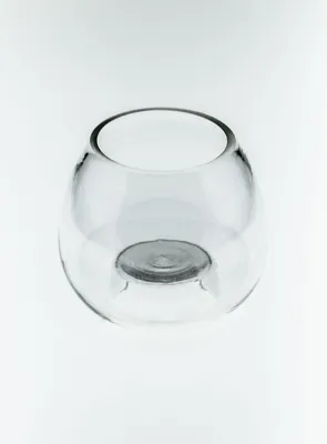 Produktbild von Teelichtglas Kerzenständer Blumenvase aus Glas Transparent Teelichthalter 7,5cm Kerzenleuchter