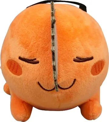 A plush toy of Pochita from Chainsaw Man, shown from the front.