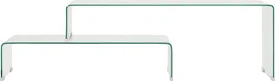 Obrázek produktu pro vidaXL 2-tlg. Sada pohovek 90x30x20/110x30x40 cm Srdce sklo