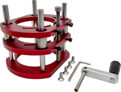 Image de Table de fraisage élévatrice en aluminium - Plate-forme Router Lift réglable en hauteur pour moteurs 64-66 mm - Course de 51 mm - Pour le fraisage de gravures et de chants