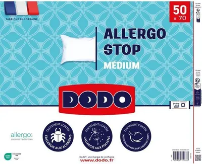 Produktbild von DODO Kopfkissen ALLERGO STOP, 50 x 70 cm, Allergikergeeignet, VOLUPT'AIR Faserfüllung