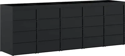 Zdjęcie produktu dla Przechowalnia na 5 koszy na odpady Czarny 340 x 77,5 x 121,5 cm