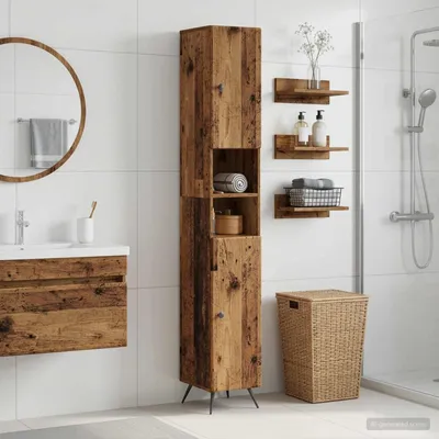 Immagine prodotto di Maison Exclusive - Mobile bagno con ripiano aperto BREDA, realizzato in legno di recupero
