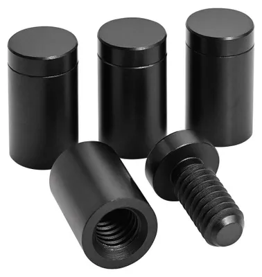 Produktbild von Abstandshalter aus Aluminium 13×19 mm – 4er Set, schwarz Zeigis® Wandmontage Distanzhalter