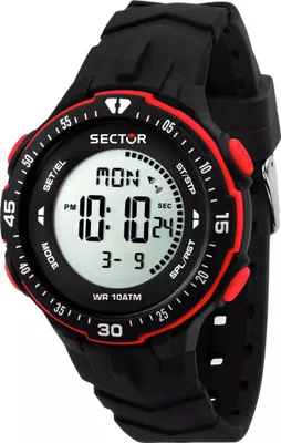 Produktbild von Sector Herren Digital Uhr Casual Silikon Armbanduhr schwarz USE51280001